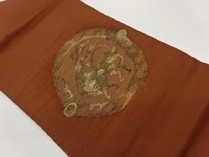 連珠に抽象鹿模様織出し名古屋帯